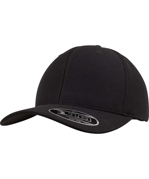 Black - 110 cool & dry mini piqué (110P) Caps Flexfit by Yupoong Headwear, Rebrandable Schoolwear Centres