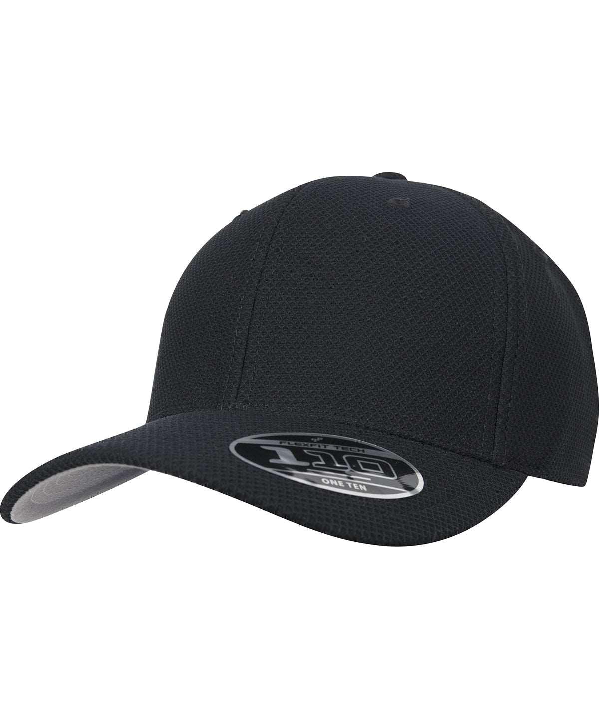 Black - 110 hybrid (110VH) Caps Flexfit by Yupoong Headwear, Rebrandable Schoolwear Centres