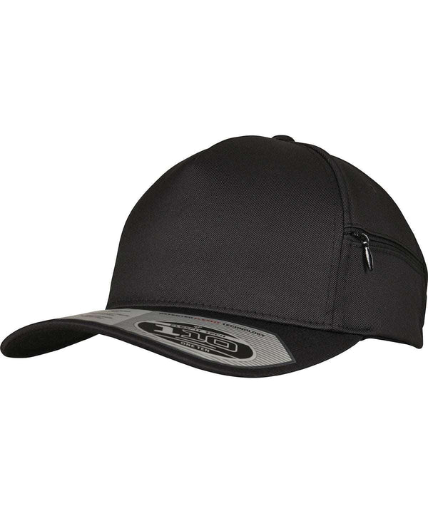 Black - 110 pocket (110ZP) Caps Flexfit by Yupoong Headwear, Rebrandable Schoolwear Centres