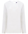 Women's pleat front long sleeve blouse