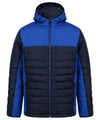 Hooded contrast padded jacket 