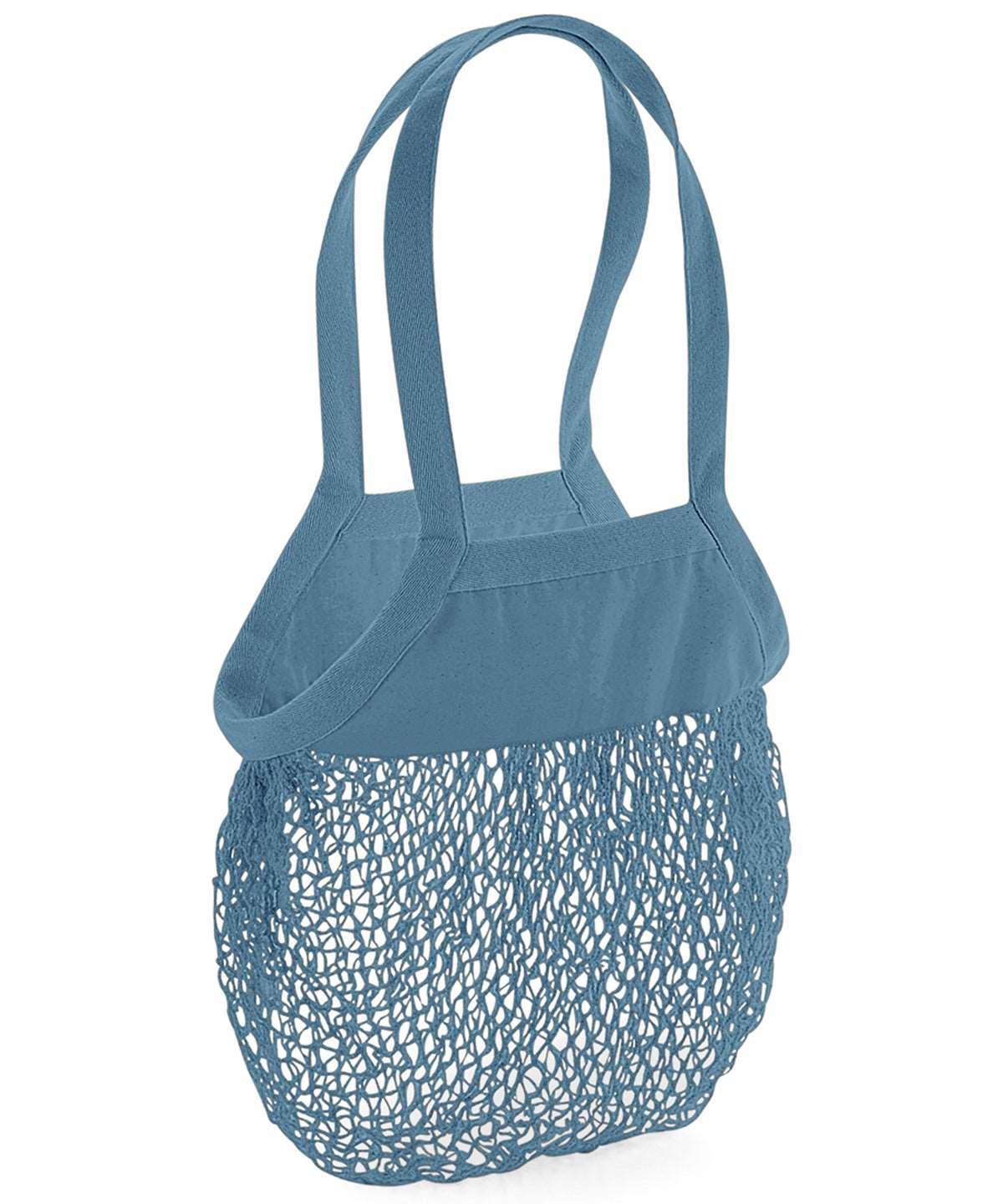 Airforce Blue - Organic cotton mesh grocery bag Bags Westford Mill Bags & Luggage, New Colours For 2022, Organic & Conscious, Rebrandable Schoolwear Centres