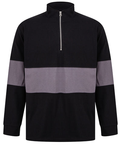 Panelled ¼ zip