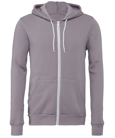 Unisex polycotton fleece full-zip hoodie