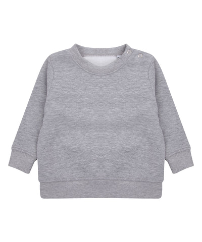 Crew neck sweatshirt with shoulder poppers