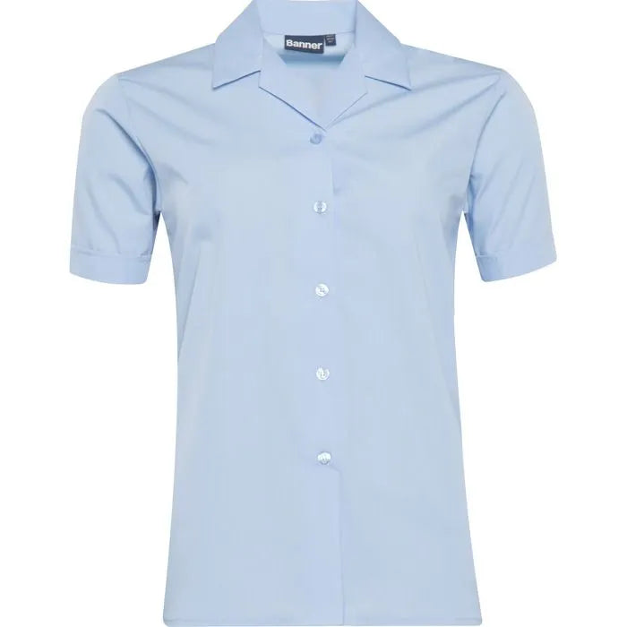 Short Sleeve Revere Blouses - Twin Packs