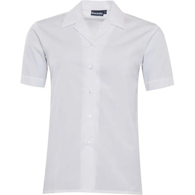 Short Sleeve Revere Blouses - Twin Packs