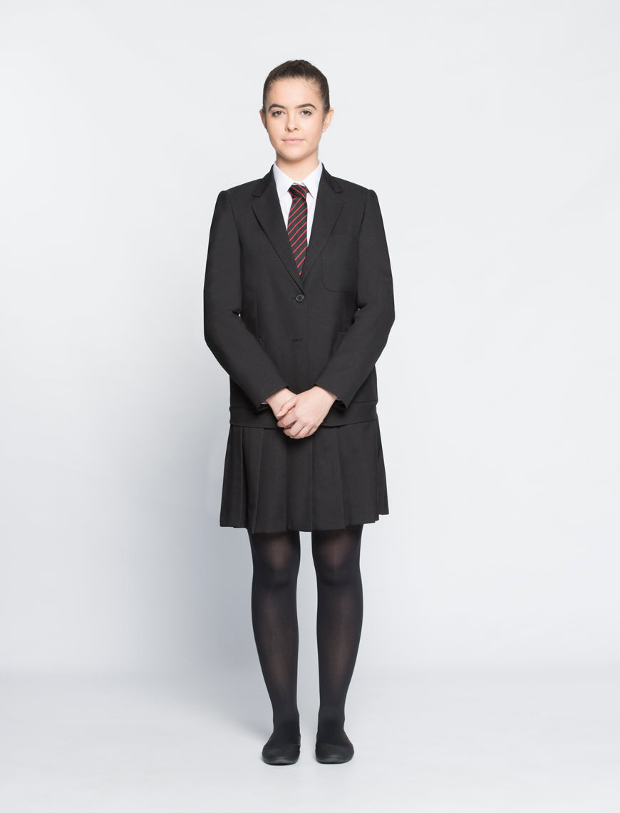 Shoeburyness High School Uniforms | Girls Black Blazer with School Logo | Schoolwear Centres