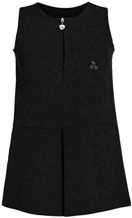 Cherry-Pocket-Pinafore-Heart-Zip | Grey | Black  | Navy Blue | Brown | Bottle - Schoolwear Centres | School Uniforms near me