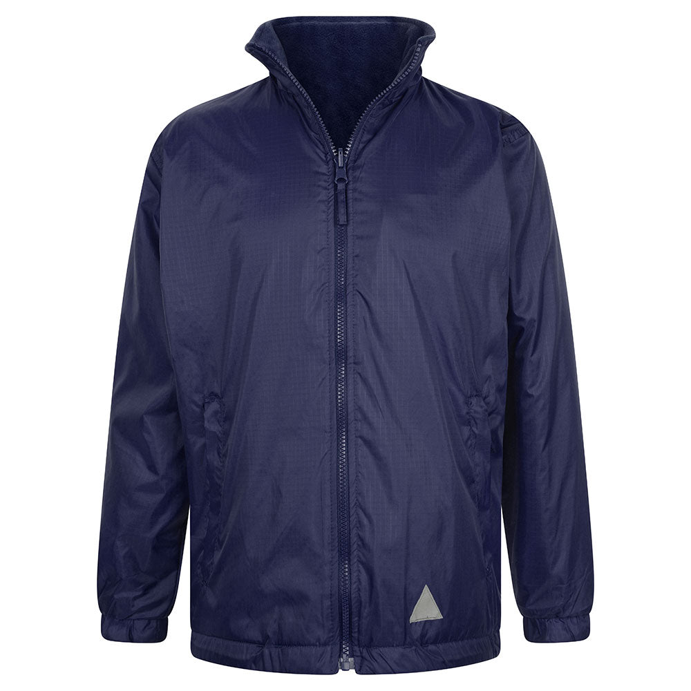Cherry Tree Primary - Navy Reversible Jacket with Hood / School Logo - Schoolwear Centres | School Uniforms near me
