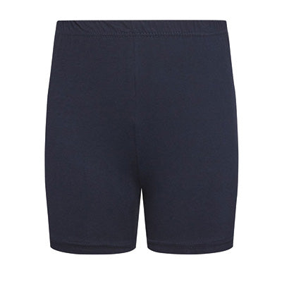 Girls Stretch Cotton Gym Shorts | Navy | Black | Bottle - Schoolwear Centres | School Uniforms near me