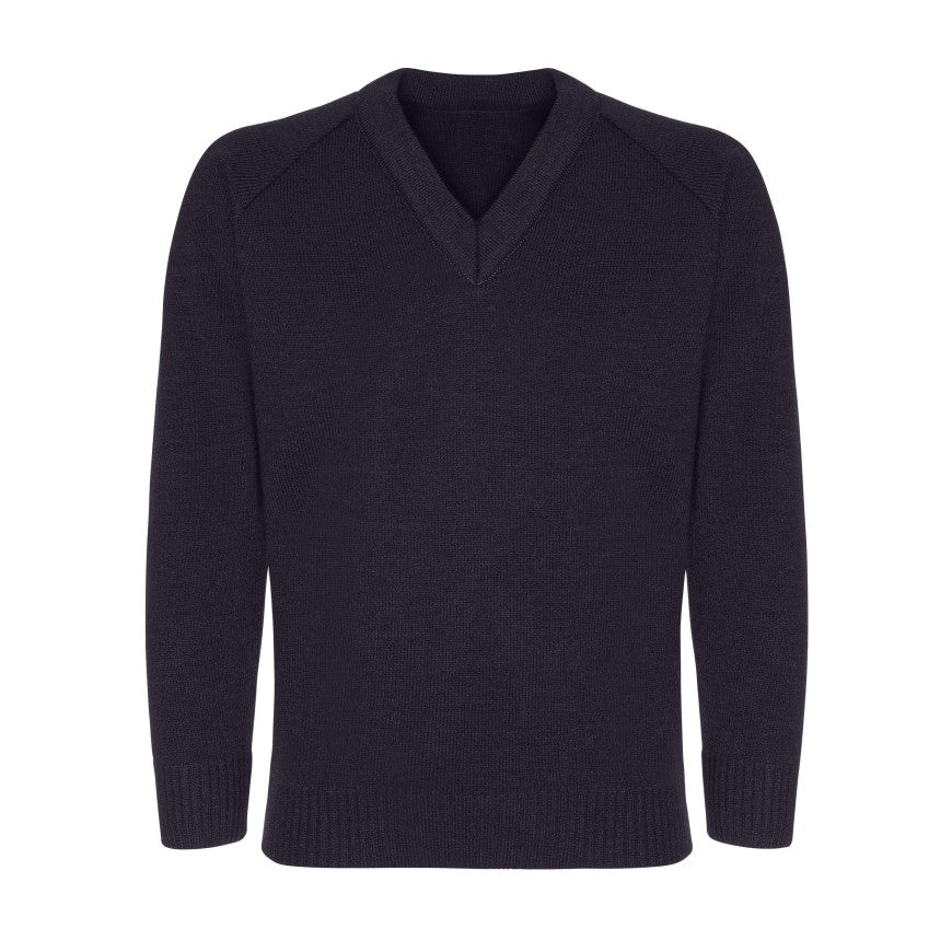 Eversley Primary Navy V-neck Knitted Jumper / School Logo