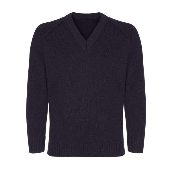 Eversley Primary Navy V-neck Knitted Jumper / School Logo