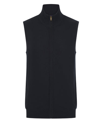Sleeveless zip-through jumper