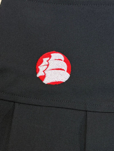 Mayflower High School Black Pleated Skirt with School Logo