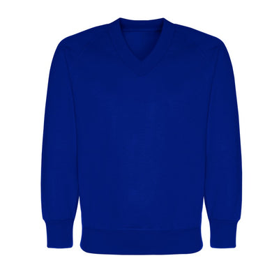 Our Lady of Lourdes Catholic Primary School | Royal Blue V-neck Sweatshirt with School Logo