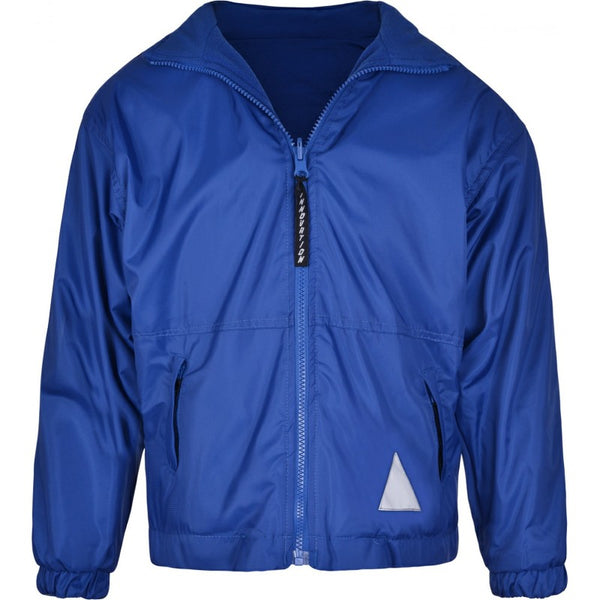 Our Lady of Lourdes Catholic Uniform Royal Fleece Jacket with School Logo