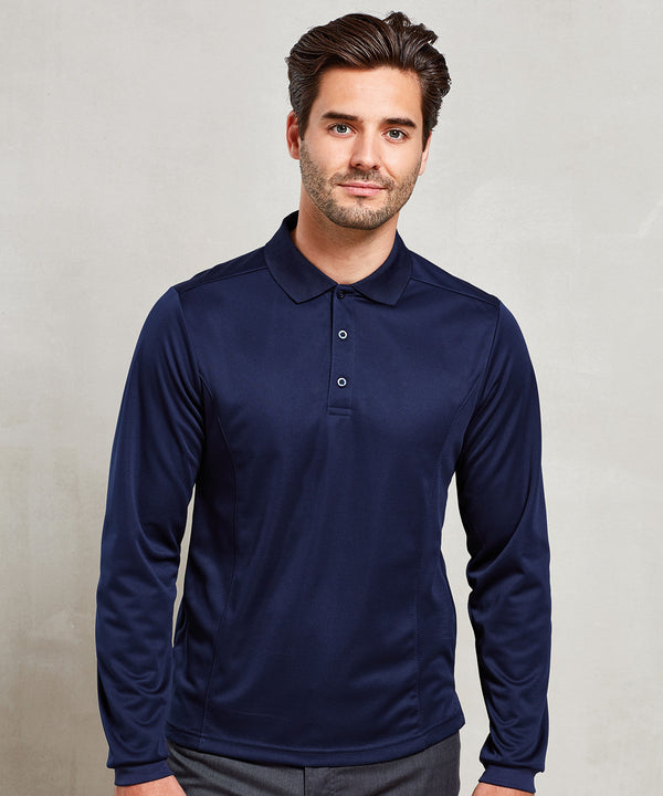 Long sleeve Coolchecker® piqué polo