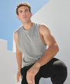 High neck slash armhole vest