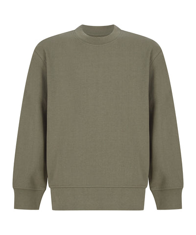 Kids sustainable fashion curved hem sweatshirt