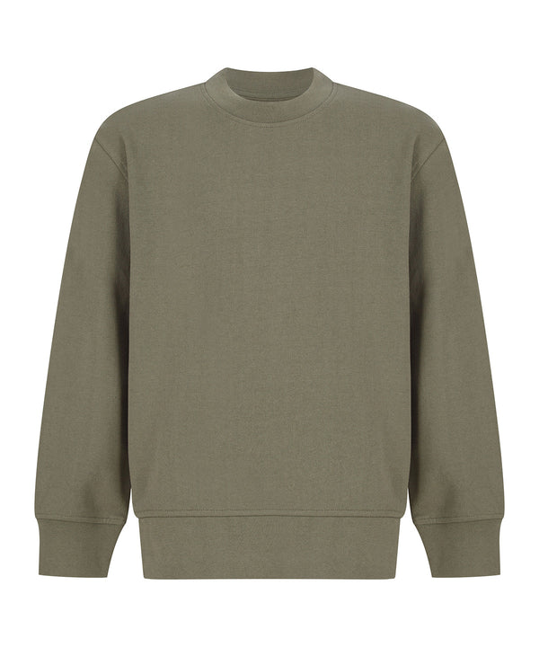 Kids sustainable fashion curved hem sweatshirt