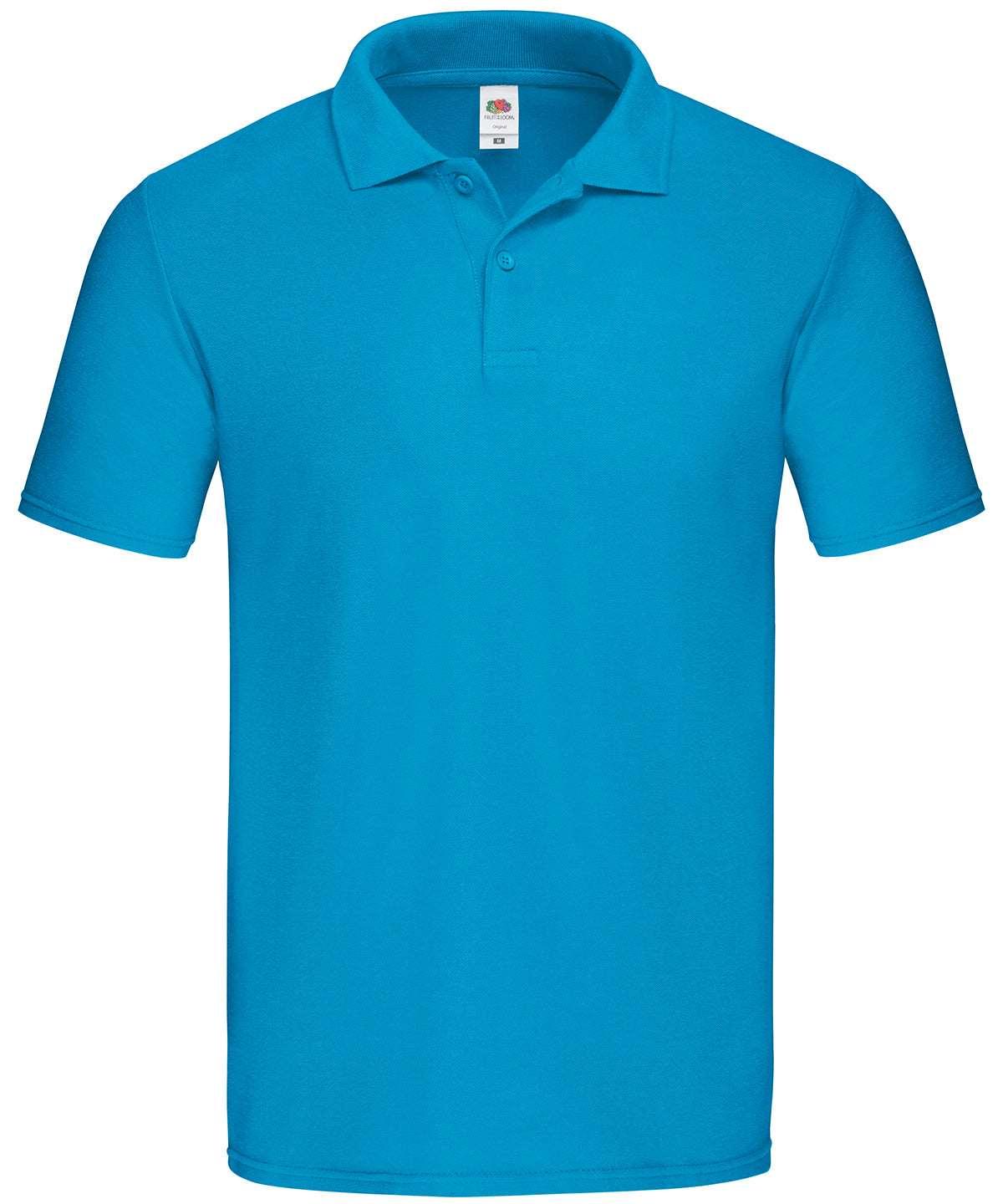 Azure Blue - Original polo Polos Fruit of the Loom Must Haves, New For 2021, New Styles For 2021, Polos & Casual Schoolwear Centres