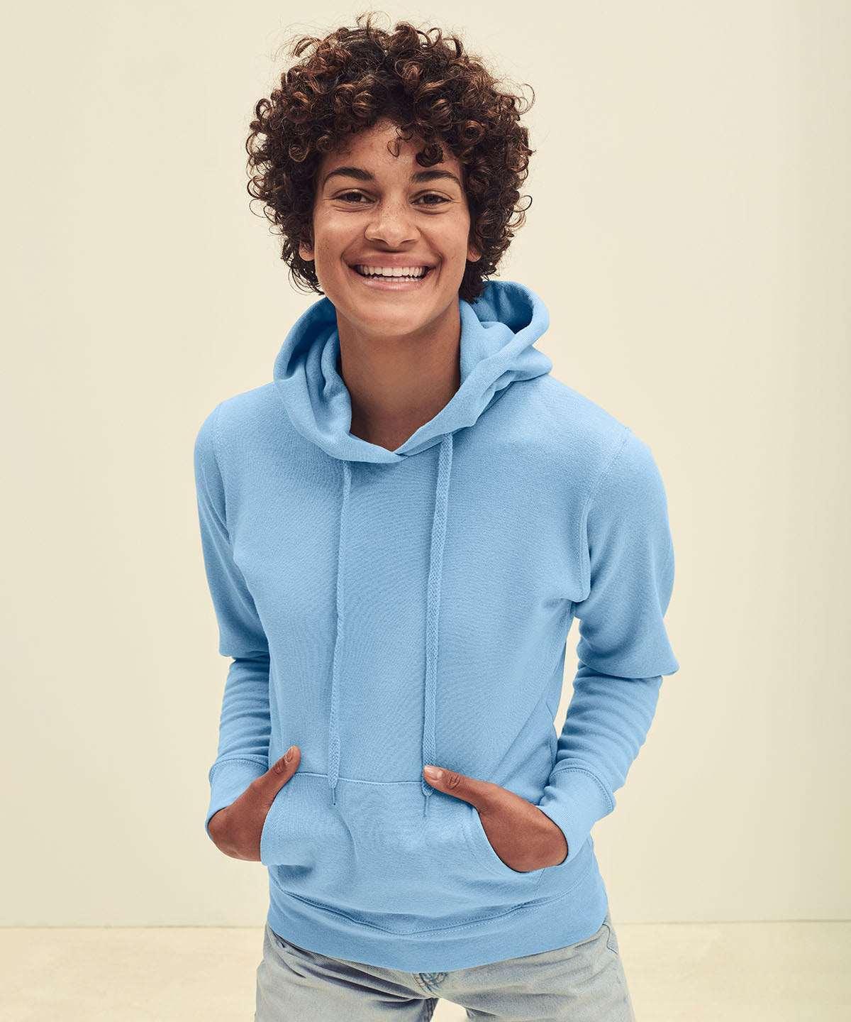 Azure Blue - Women's Classic 80/20 hooded sweatshirt Hoodies Fruit of the Loom Home of the hoodie, Hoodies, Must Haves, Women's Fashion Schoolwear Centres