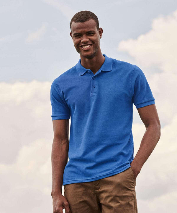 Azure Blue - Premium polo Polos Fruit of the Loom 2022 Spring Edit, Fruit of the Loom Polos, Must Haves, New Colours For 2022, Plus Sizes, Polos & Casual, Raladeal - Recently Added Schoolwear Centres