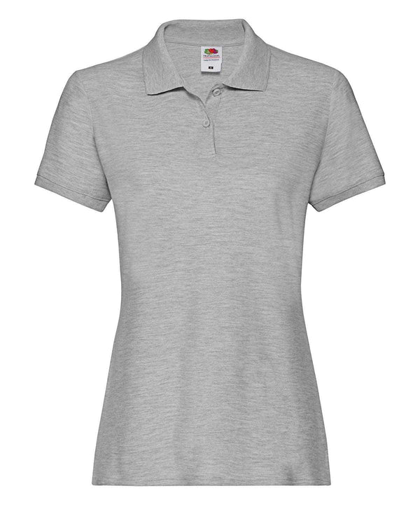 Athletic Heather - Women's premium polo Polos Fruit of the Loom Fruit of the Loom Polos, Must Haves, New Colours For 2022, Polos & Casual, Raladeal - Recently Added Schoolwear Centres