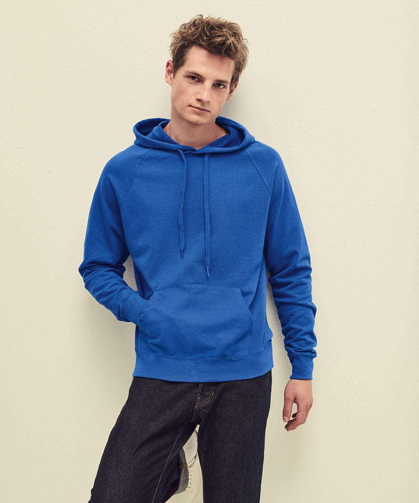 Azure Blue - Lightweight hooded sweatshirt Hoodies Fruit of the Loom Hoodies Schoolwear Centres