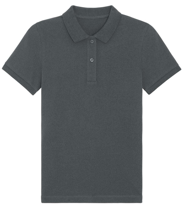 Anthracite - Stella Elliser women's fitted piqué short sleeve polo (STPW333) Polos Stanley/Stella Exclusives, New For 2021, New In Autumn Winter, New In Mid Year, Organic & Conscious, Polos & Casual, Raladeal - Stanley Stella, Stanley/ Stella, Women's Fashion Schoolwear Centres