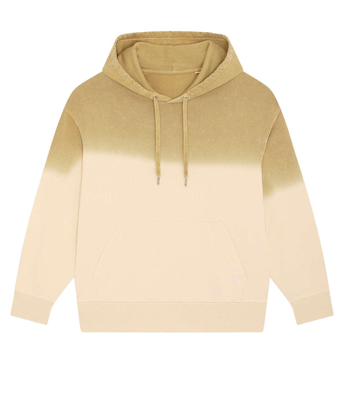 Aged Dip Dye Olive Oil - Slammer aged dip dye relaxed unisex hoodie (STSU099) Hoodies Stanley/Stella Exclusives, Festival, Hoodies, New Styles For 2022, Organic & Conscious, Oversized, Raladeal - Stanley Stella, Stanley/ Stella Schoolwear Centres