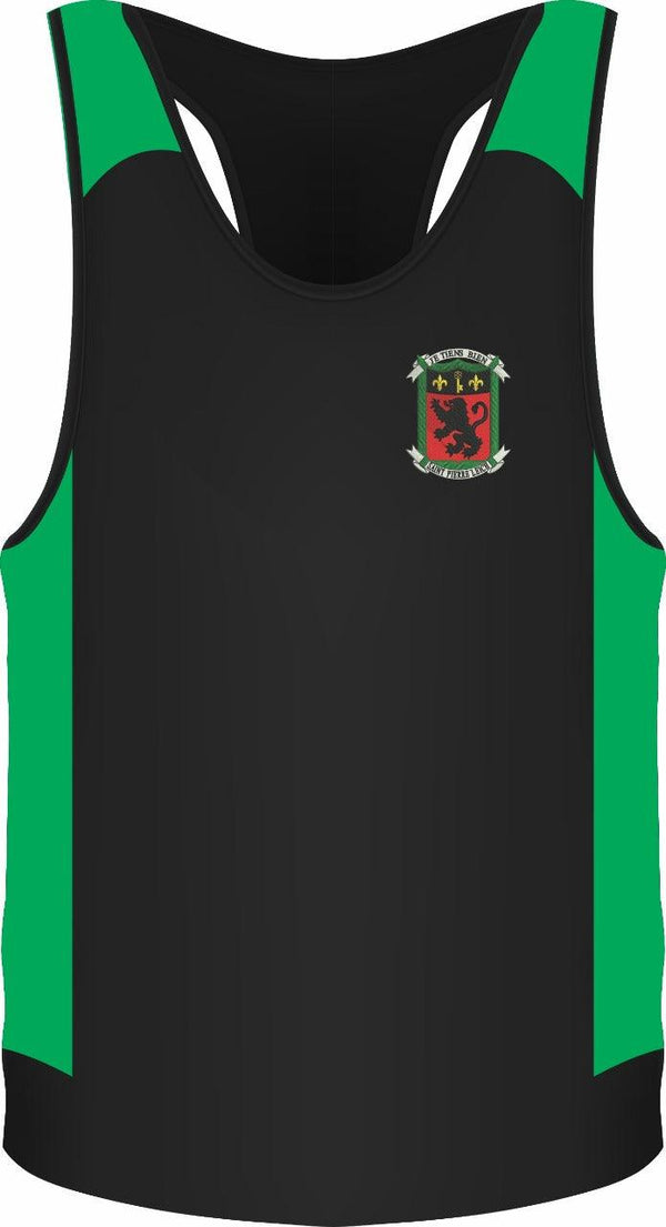 Saint Pierre School Uniform | Official New PE Vest | (Black/Emerald Green) with School Logo