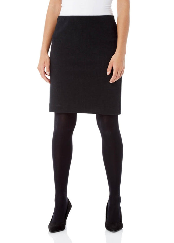 Slimfit Black Skirt designed with Royal Blue logo - Schoolwear Centres | School Uniforms near me