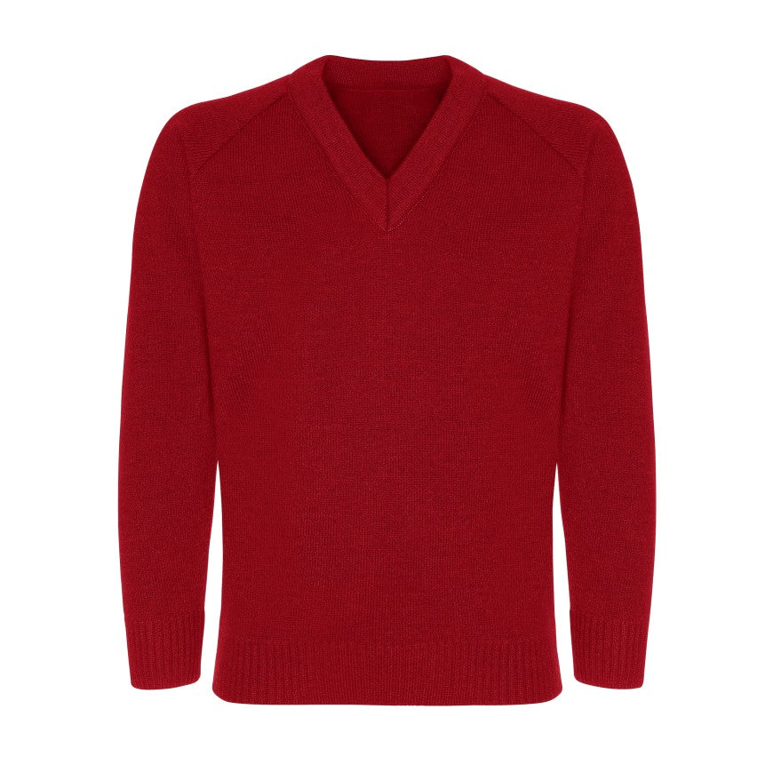 St Margaret’s Red Knitwear Jumper with School logo