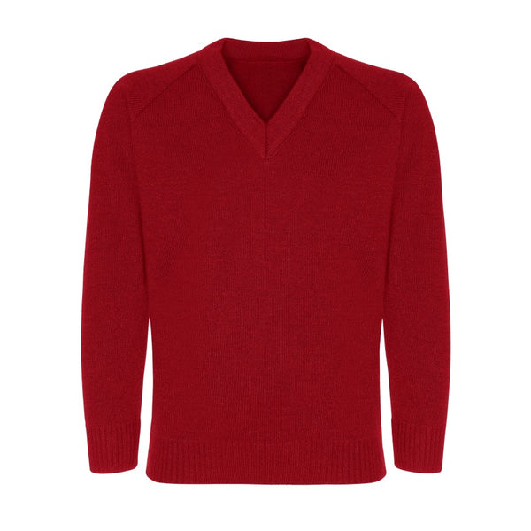 St Margaret’s Red Knitwear Jumper with School logo