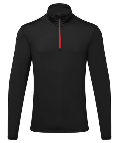 TriDri® recycled long sleeve brushed back ¼ zip top