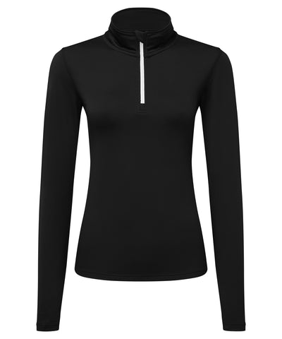 Women’s TriDri® recycled long sleeve brushed back ¼ zip top