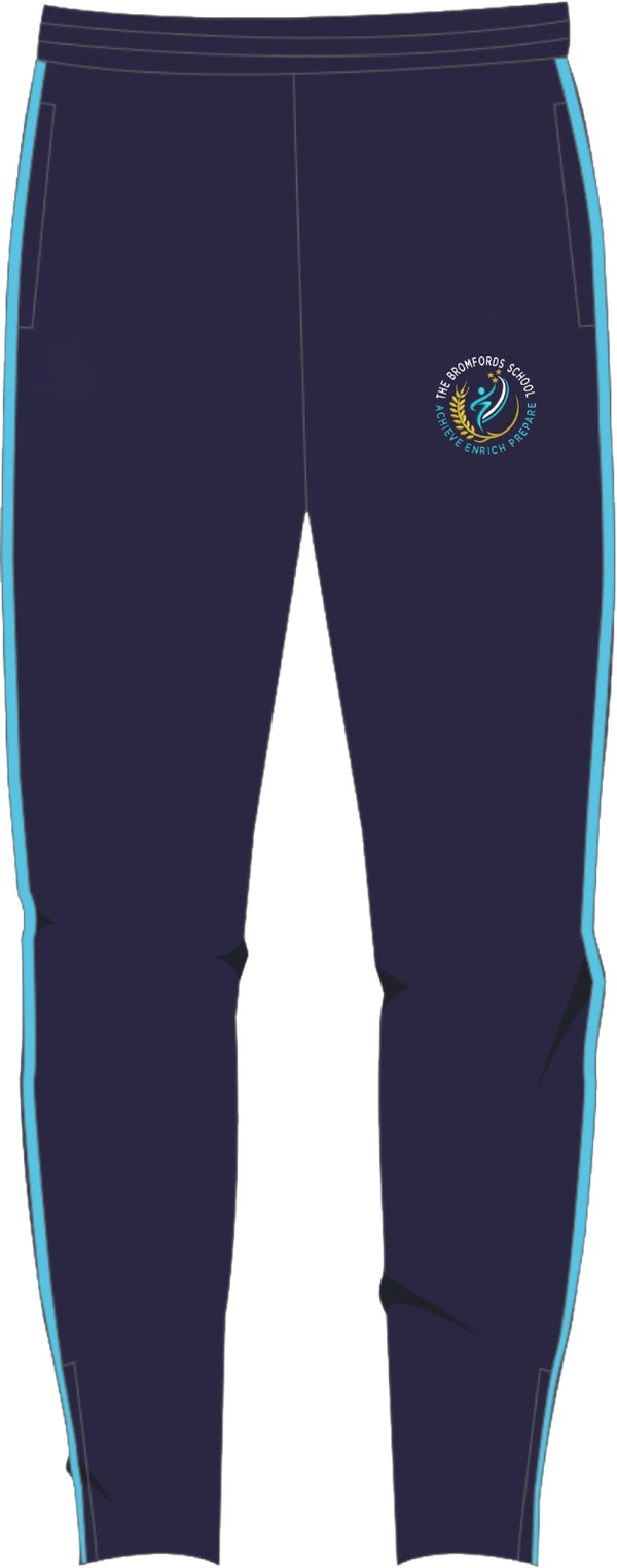 The Bromfords School | Official (new) Navy / Cyclone Blue Sports Track-Bottom - Schoolwear Centres | School Uniforms near me