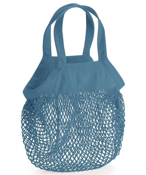 Airforce Blue - Organic cotton mini mesh grocery bag Bags Westford Mill Bags & Luggage, New For 2021, New Styles For 2021, Organic & Conscious, Summer Accessories Schoolwear Centres