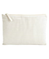 Striped organic accessory pouch