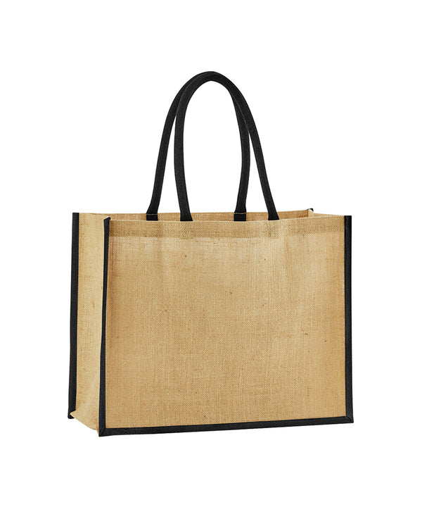 Natural starched jute classic shopper