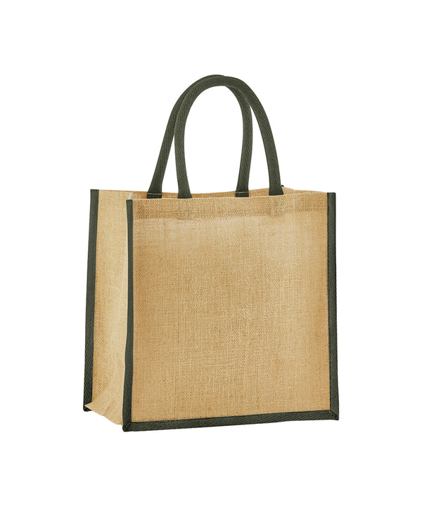 Natural starched jute mini gift bag