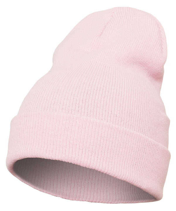 Baby Pink - Heavyweight long beanie (1501KC) Hats Flexfit by Yupoong Headwear, Must Haves, New Colours for 2023, Winter Essentials Schoolwear Centres