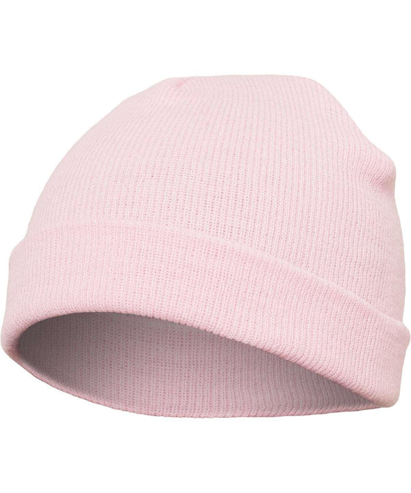 Baby Pink - Heavyweight beanie (1500KC) Hats Flexfit by Yupoong Headwear, New Colours for 2023, Winter Essentials Schoolwear Centres