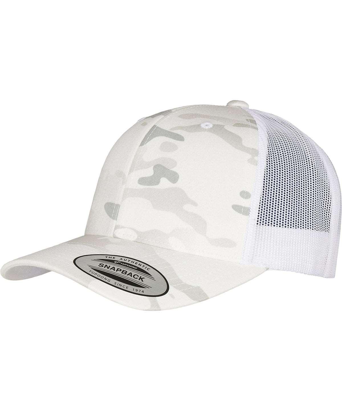 Alpina Multicam - Retro trucker Multicam® (6606MC) Caps Flexfit by Yupoong Camo, Headwear, New Colours for 2023 Schoolwear Centres