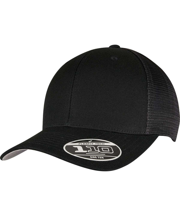 Black - 110 mesh cap (110M) Caps Flexfit by Yupoong Headwear, New For 2021, New Styles For 2021 Schoolwear Centres