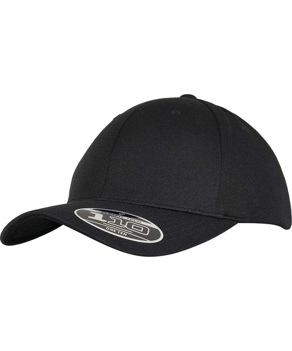 Black - 110 Recycled poly Jersey (110RJ) Caps Flexfit by Yupoong Headwear, New Styles for 2023, Organic & Conscious Schoolwear Centres