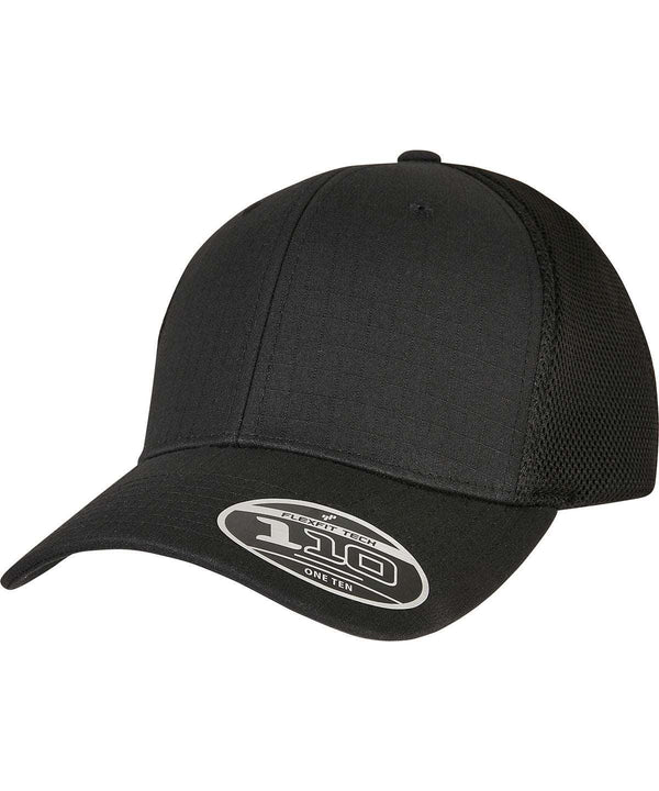 Black - 110 Flexfit Ripstop mesh cap (110RM) Caps Flexfit by Yupoong Headwear, New Styles for 2023 Schoolwear Centres