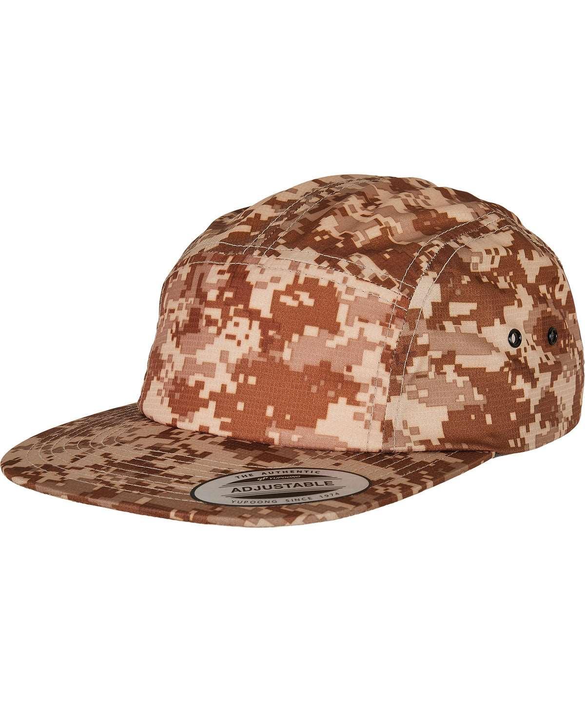 Beige - Digital camo jockey cap (7005MC) Caps Flexfit by Yupoong Headwear, New Styles for 2023 Schoolwear Centres